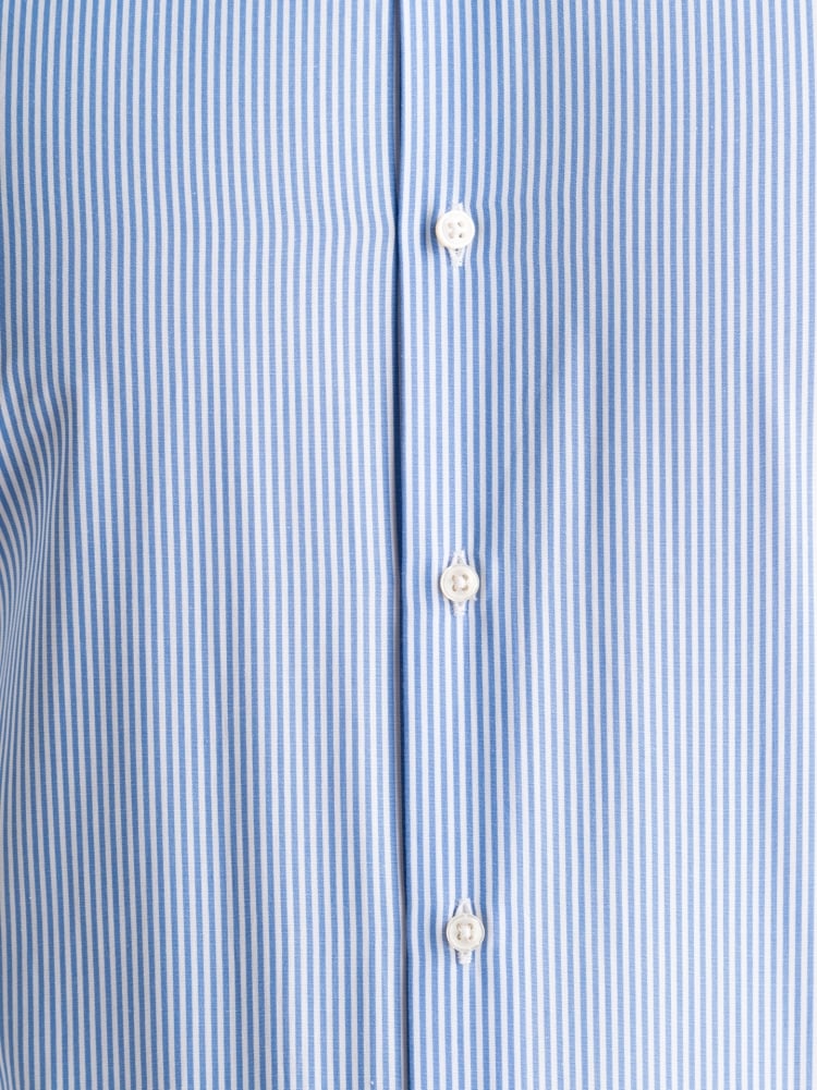 Camicia uomo rigata azzurra collo semi francese Invidia 1973