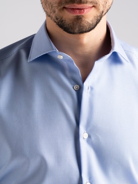 Camicia uomo No-Stiro pied de poule in popeline di cotone Invidia 1973 2