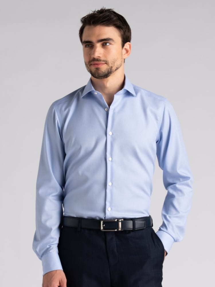 Camicia uomo No-Stiro pied de poule in popeline di cotone Invidia 1973