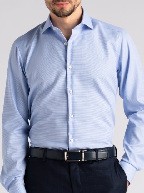 Camicia uomo No-Stiro pied de poule in popeline di cotone Invidia 1973