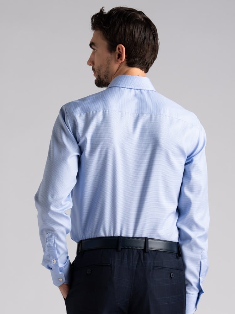 Camicia uomo No-Stiro pied de poule in popeline di cotone Invidia 1973