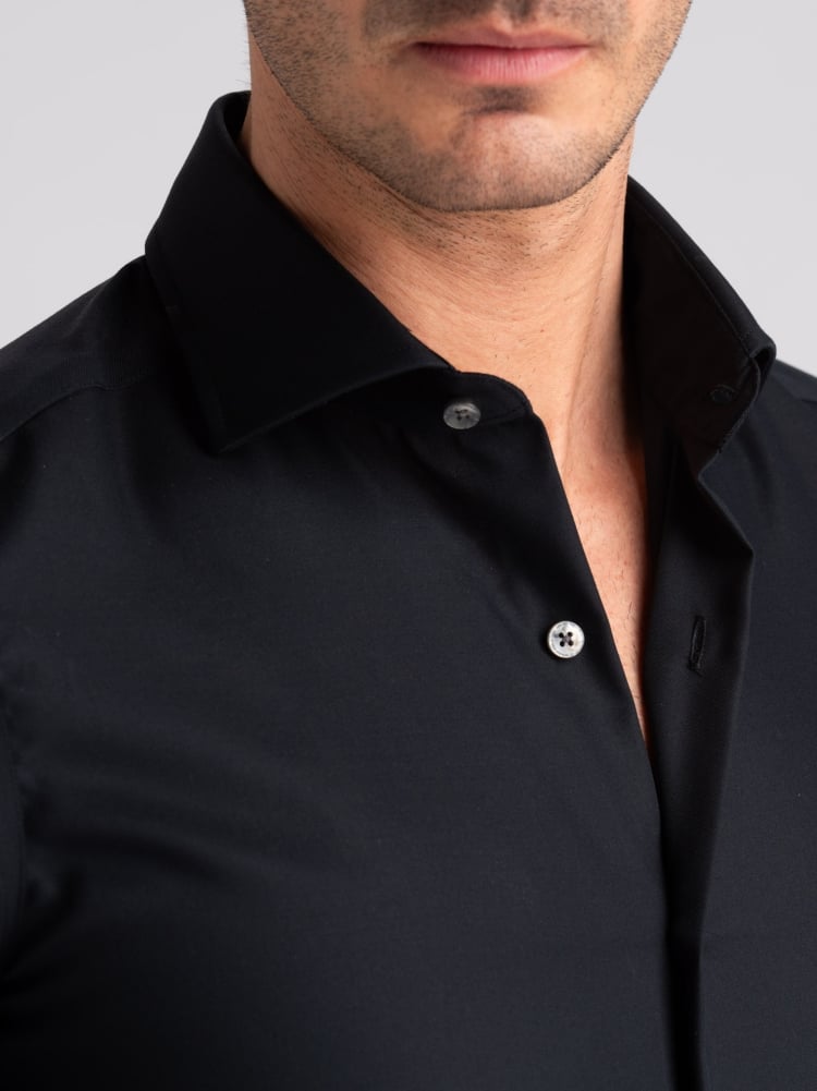 Camicia uomo No-Stiro tinta unita in cotone twill Invidia 1973