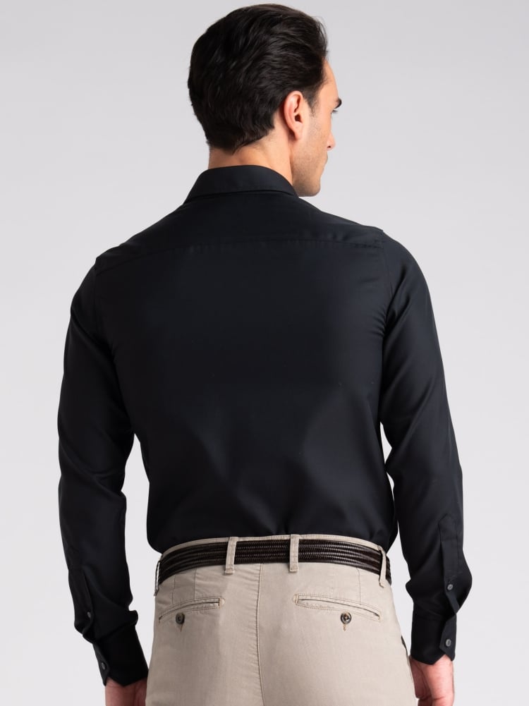 Camicia uomo No-Stiro tinta unita in cotone twill Invidia 1973