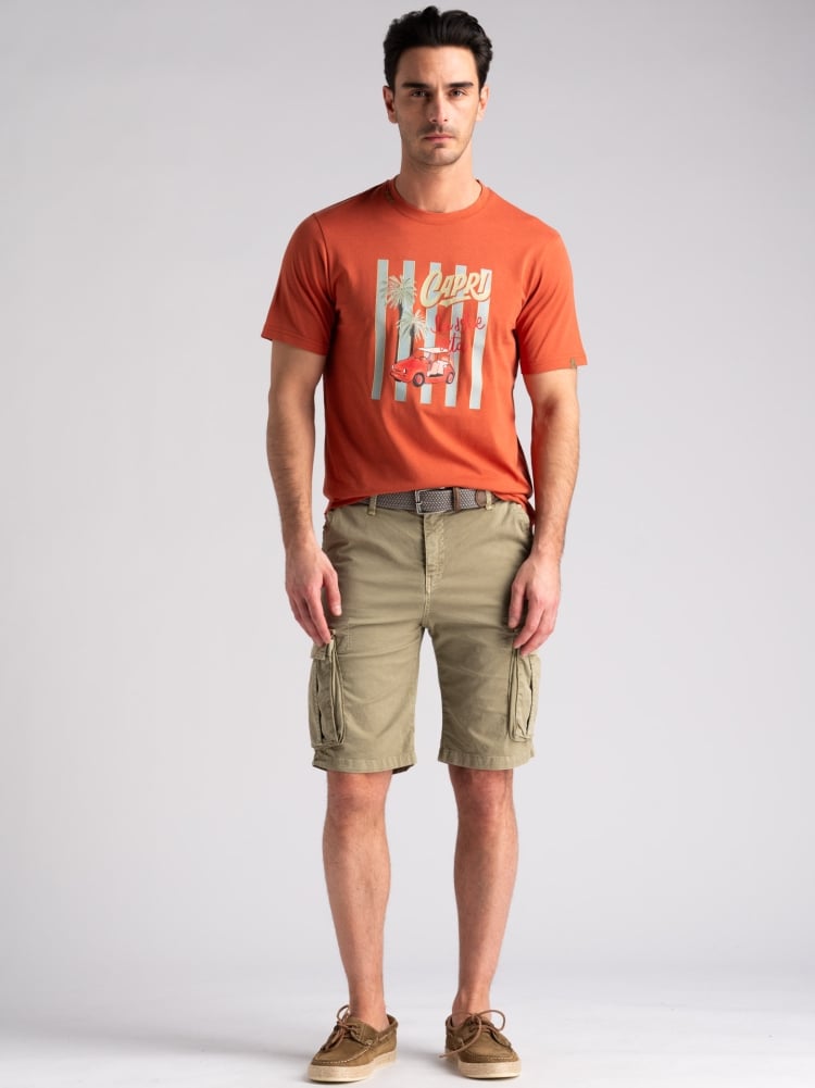T-shirt uomo in jersey stampa Capri Invidia 1973