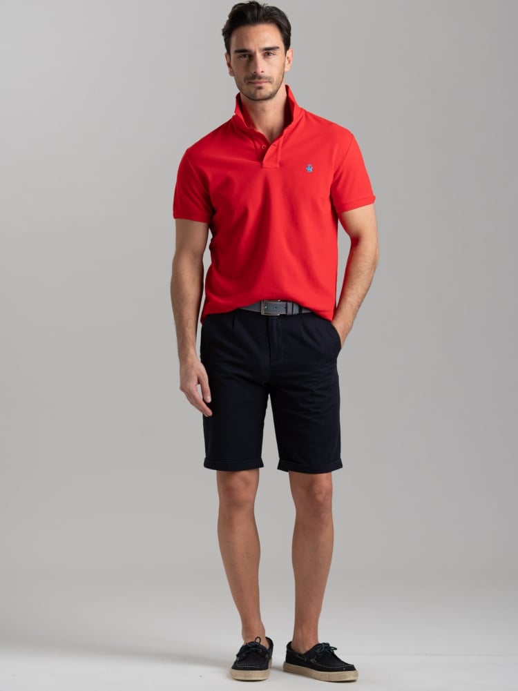 Polo uomo basica a mezza manica in cotone piquet Invidia 1973