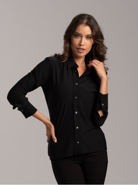 Camicia donna tinta unita in tessuto Tecno  Invidia 1973