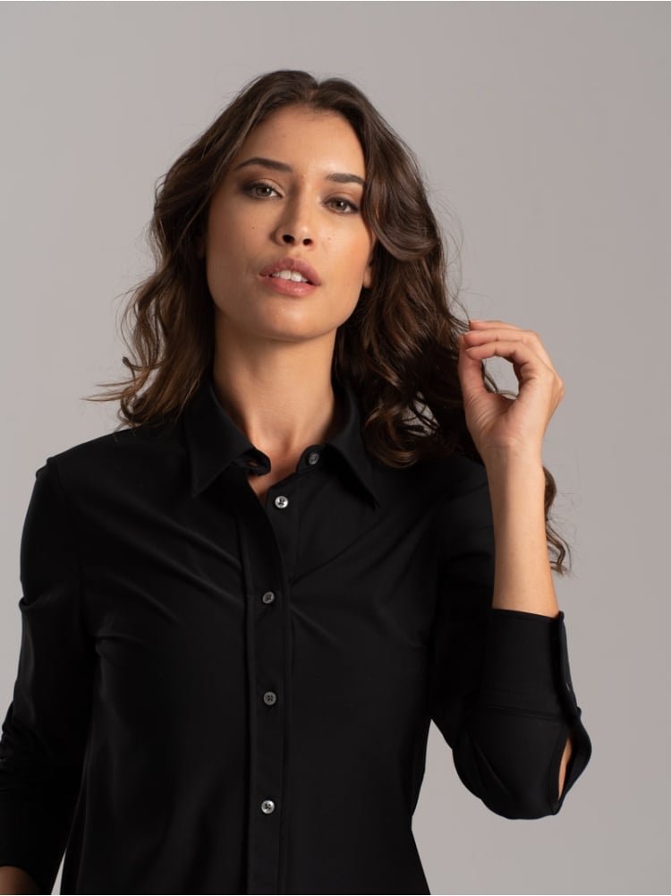 Camicia donna tinta unita in tessuto Tecno  Invidia 1973