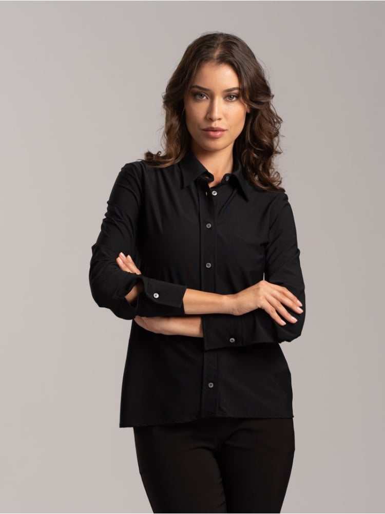 Camicia donna tinta unita in tessuto Tecno  Invidia 1973