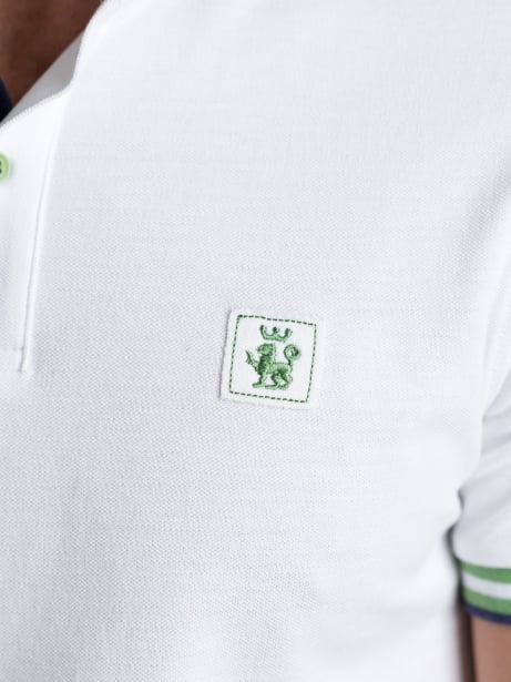 Polo de media manga para hombre de algodón piqué melange Invidia 1973