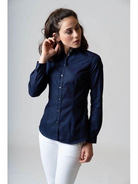 Gant camicia 3-BOTTONE-Polsini Camicia da donna cotone stretch Taglia 40 