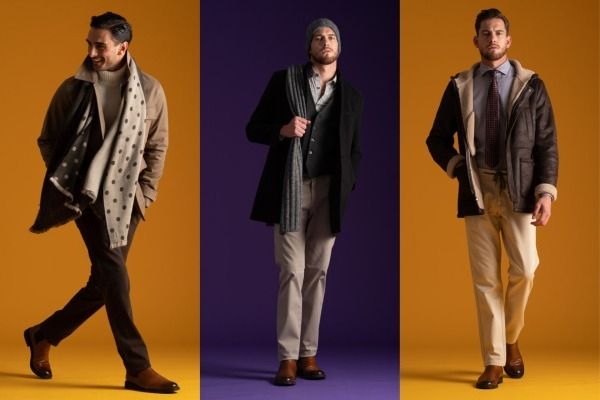 Tre look da uomo con protagonisti i nuovissimi giubbini della collezione AI22/23 da indossare a ottobre e novembre